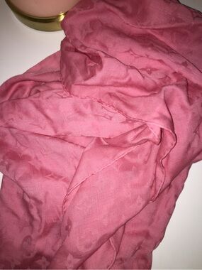Louis Vuitton Pink Monogram Silk-Blend Scarf